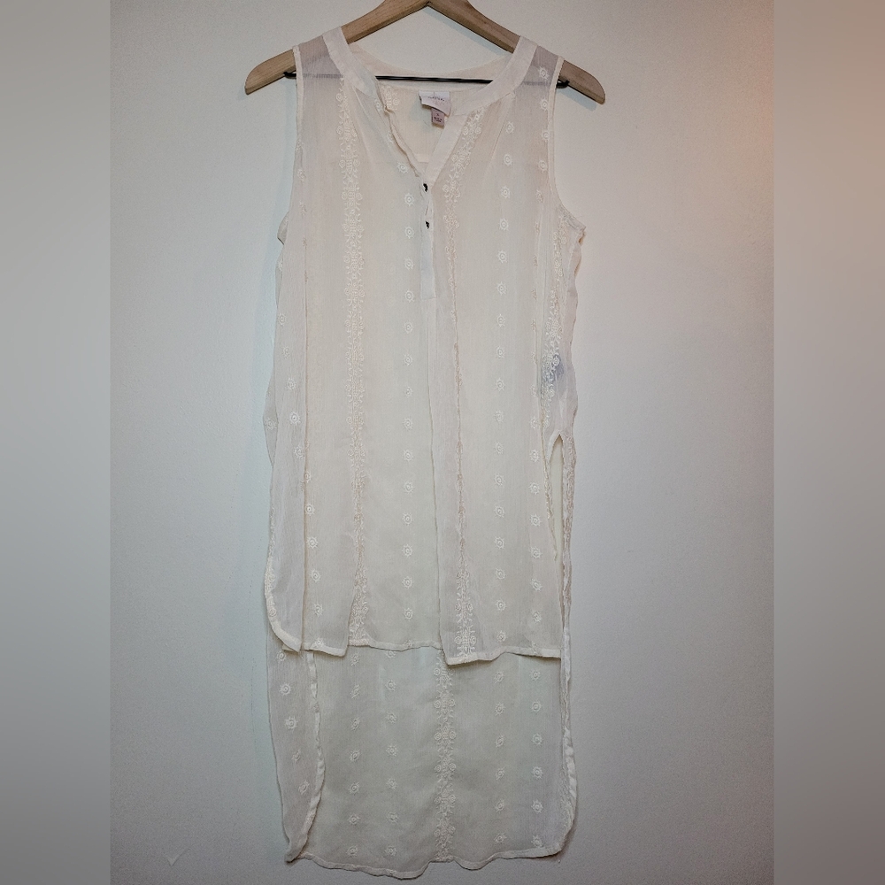 Knox rose sheer lace tunic, small
